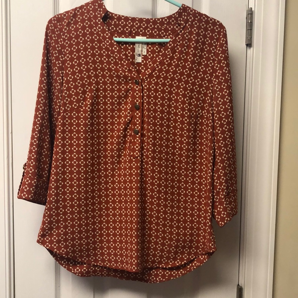Rust Patterned Tunic - Picture 1 of 3